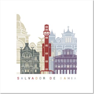 Salvador de Bahia V2 skyline poster Posters and Art